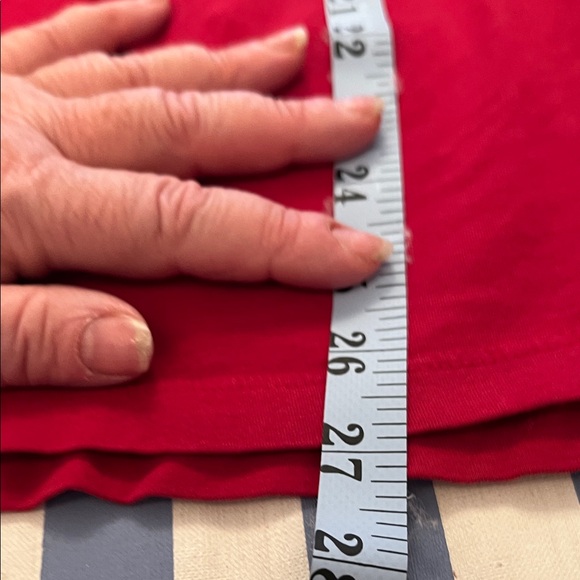 Venezia Women's Red V Neck Long Sleeve Top - Picture 9 of 11